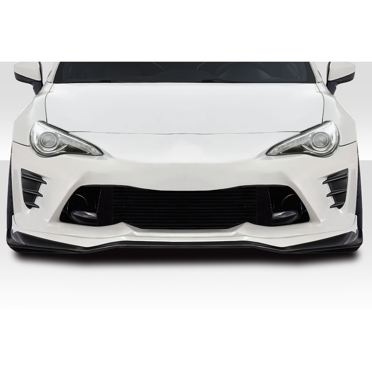 Modify your Toyota 86 2017 with our Exterior/Front Bumpers or Lips - Front view of vehicle part at zero degrees angle