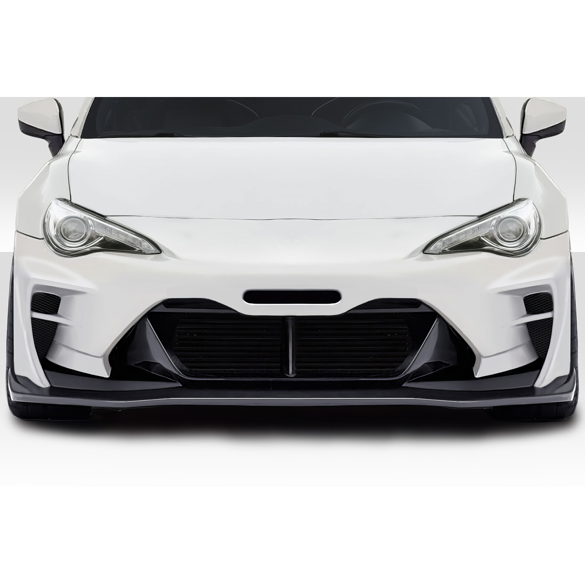 Modify your Subaru BRZ 2013 with our Exterior/Front Bumpers - Front view of the vehicle part at a zero degree angle