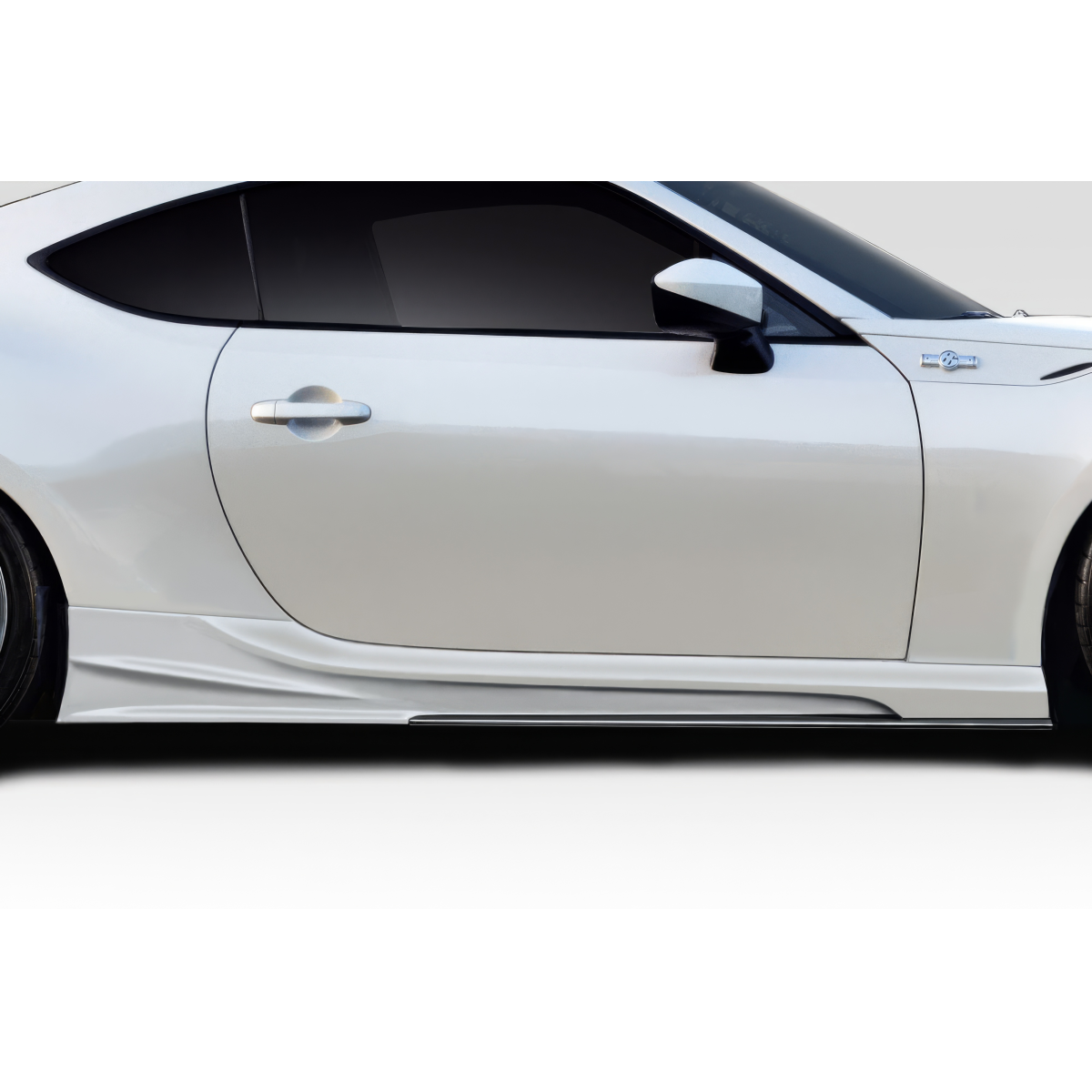 Modify your Subaru BRZ 2013 with our Exterior/Side Skirts - Side angle view of Subaru BRZ with side skirts