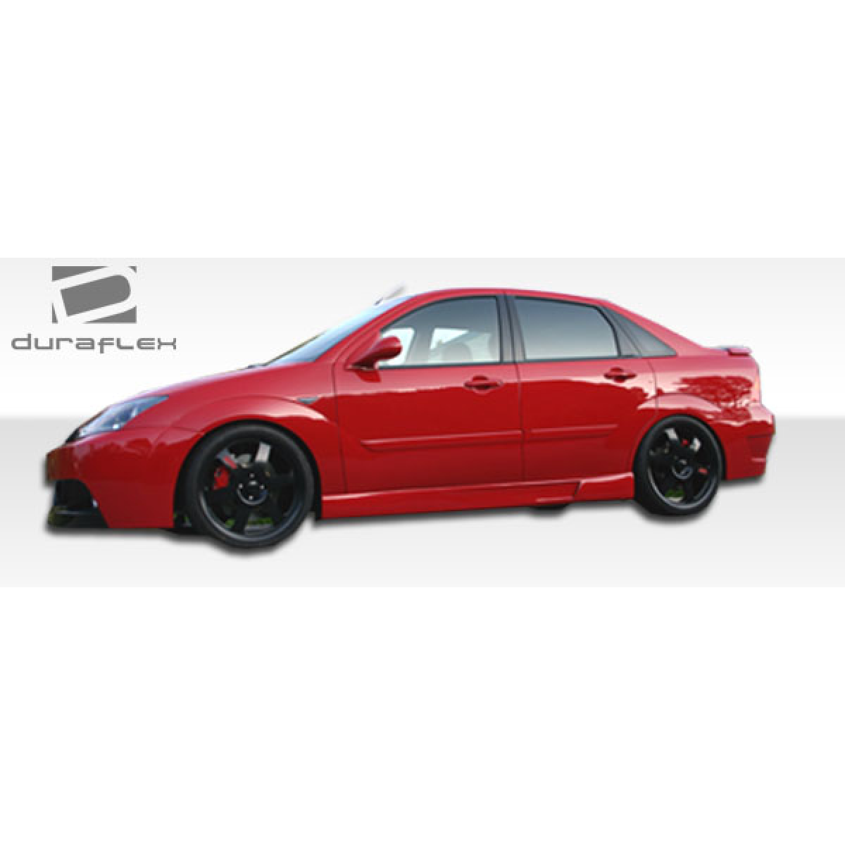 Modify your Ford Focus 2000 with our Exterior/Side Skirts - Side view of the vehicle at a 90 degree angle