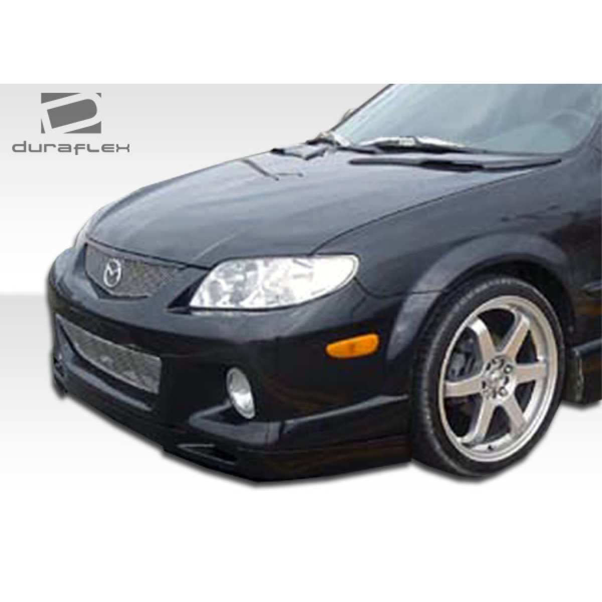 Modify your Mazda Protege 2001 with our Exterior/Front Bumpers or Lips - Front angle view of the Mazda Protege