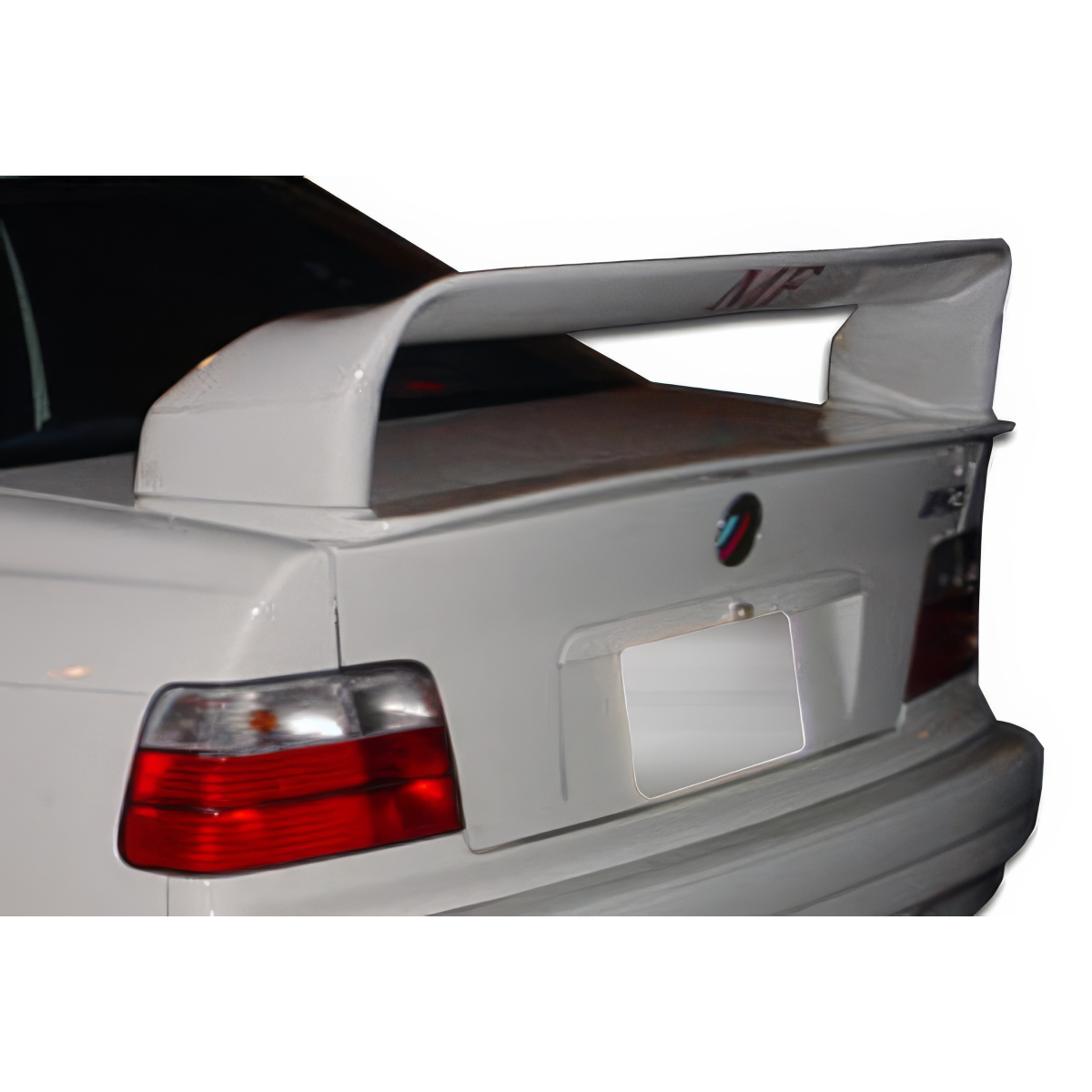 Modify your BMW 3-Series 1992 with our Exterior/Wings - Rear angle view of wing on BMW 3 Series