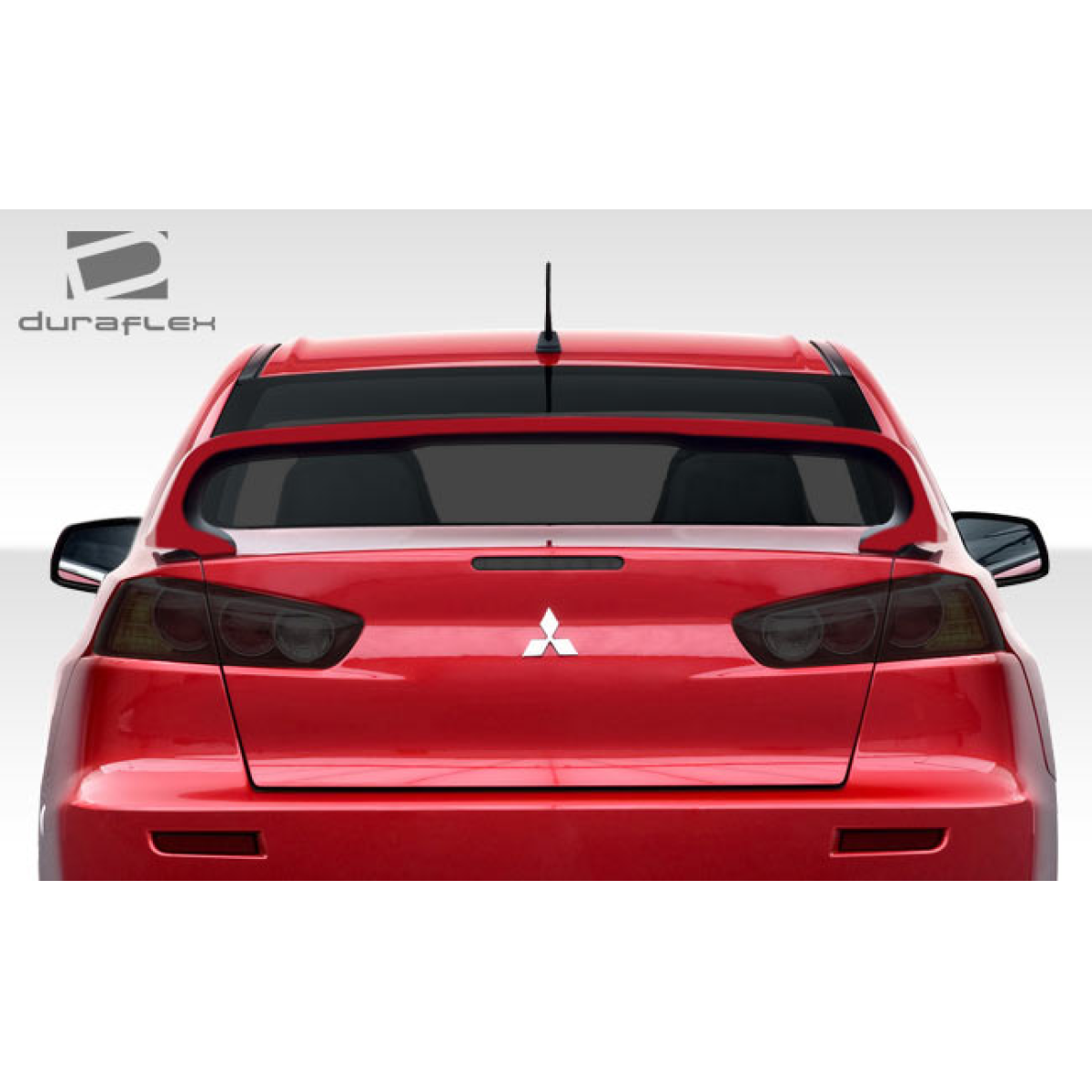 Modify your Mitsubishi Evolution 2008 with our Exterior/Wings - Rear view angle of vehicle part image