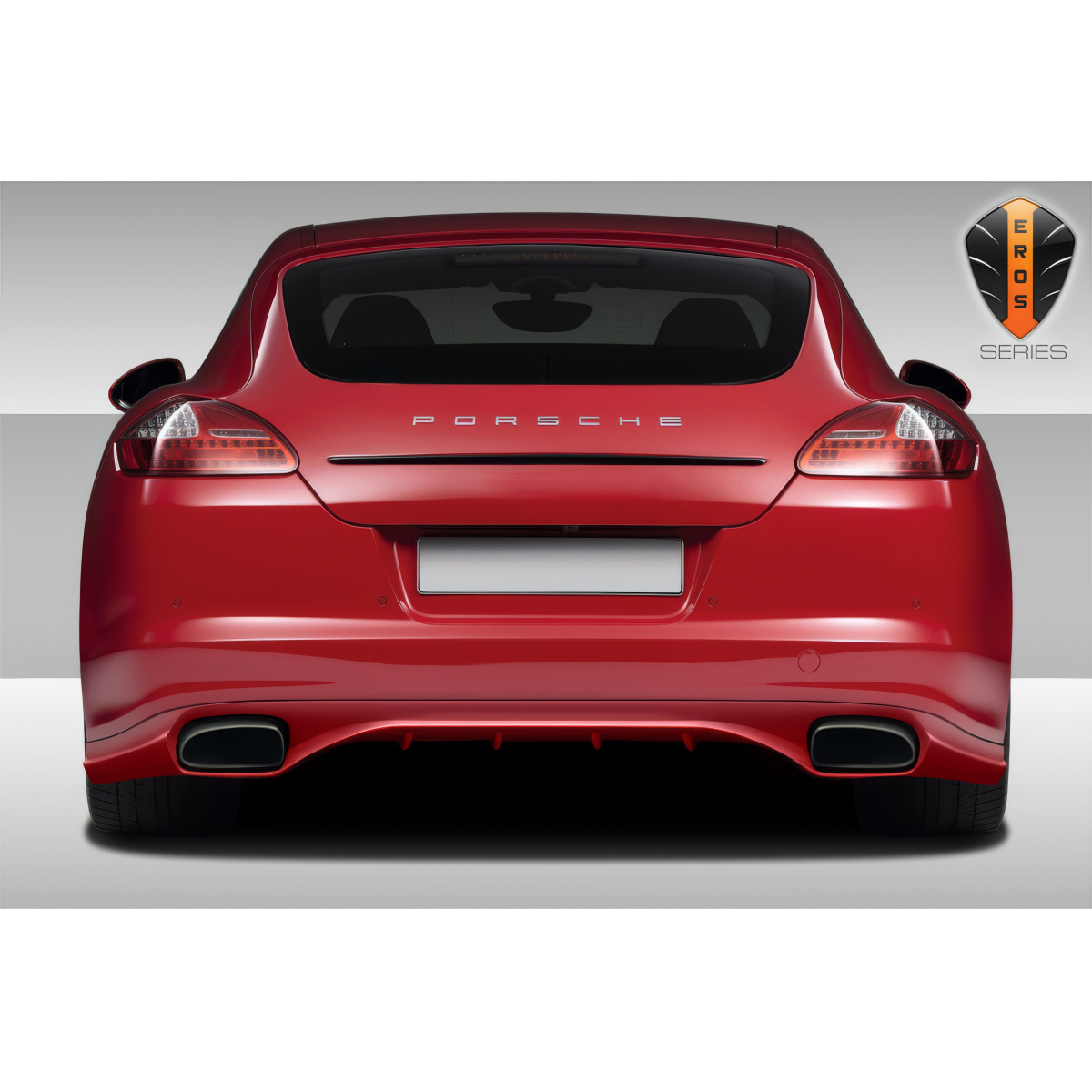 Modify your Porsche Panamera 2010 with our Exterior/Rear Bumpers or Lips - Rear view angle of the Porsche Panamera