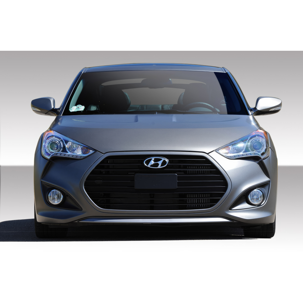 Modify your Hyundai Veloster 2012 with our Exterior/Front Bumpers or Lips - Frontal view of the car at eye level