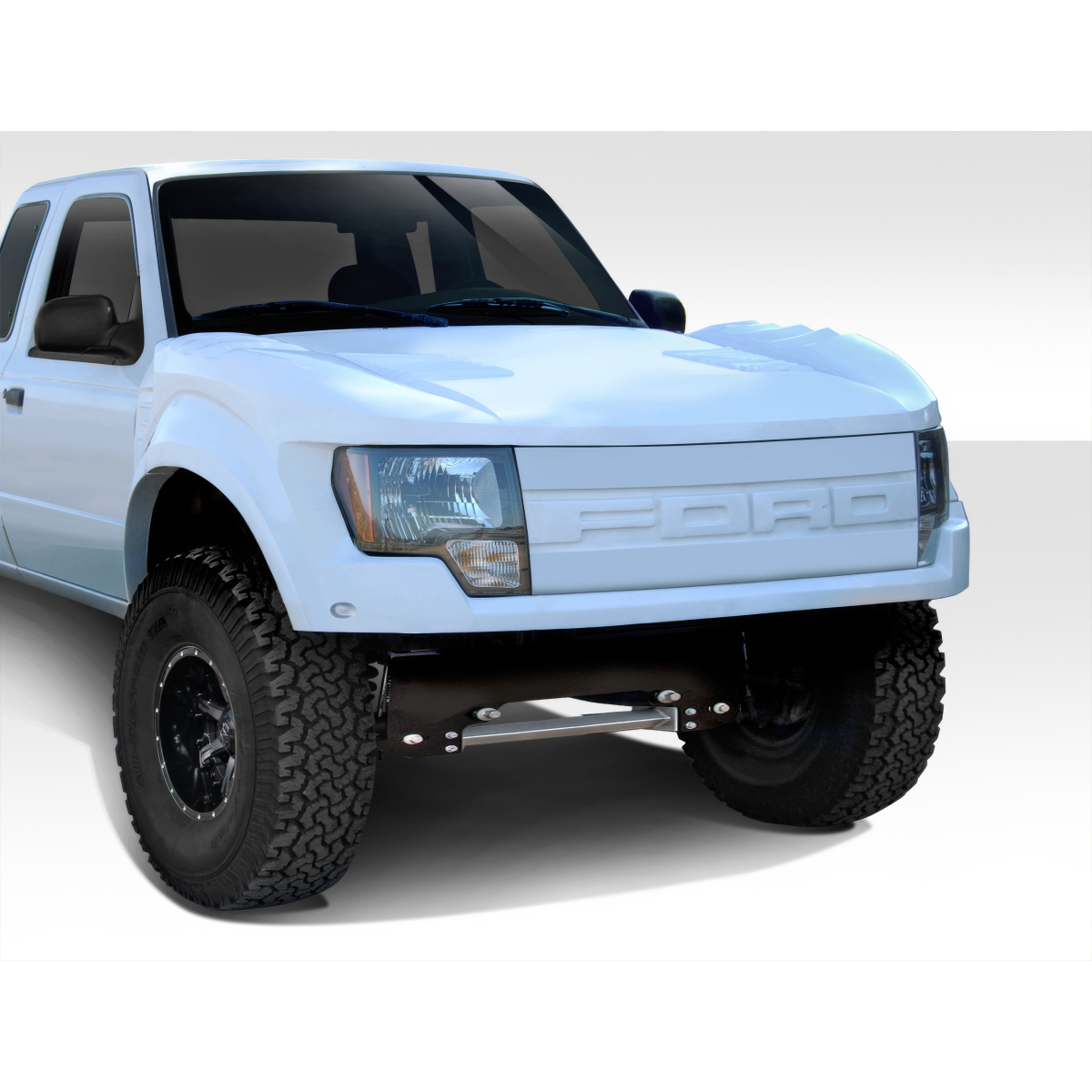 Modify your Ford Ranger 1993 with our Exterior/Complete Body Kits - Front angle view of a Ford Ranger vehicle