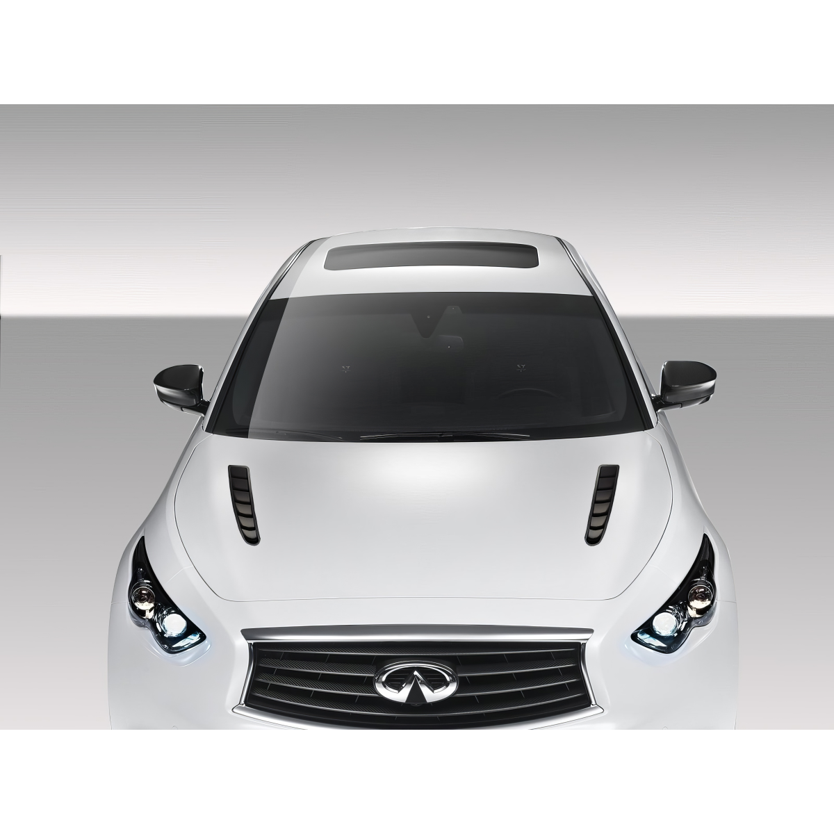 Modify your Infiniti FX 2009 with our Exterior/Hoods - Top down view of vehicle at a straight angle