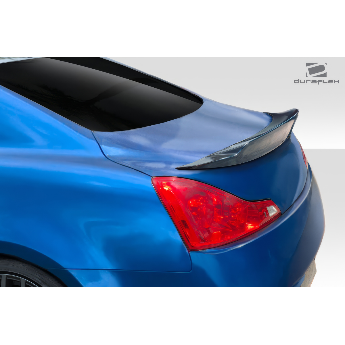 Modify your Infiniti G37 2008 with our Exterior/Wings - Rear angle of the vehicle showing the spoiler