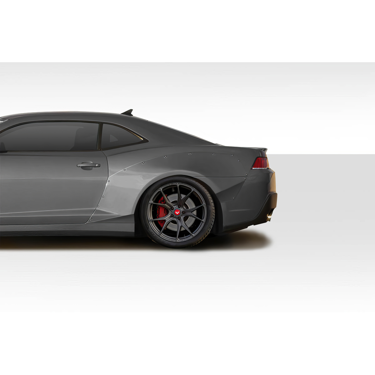 Modify your Chevrolet Camaro 2010 with our Exterior/Fenders - Side angle view of Camaro showing rear fender flares