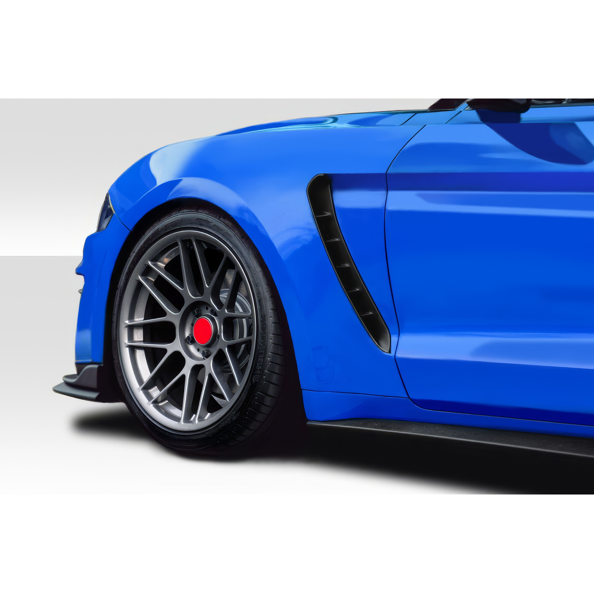 Modify your Ford Mustang 2018 with our Exterior/Fenders - Side angle view of fender and wheel