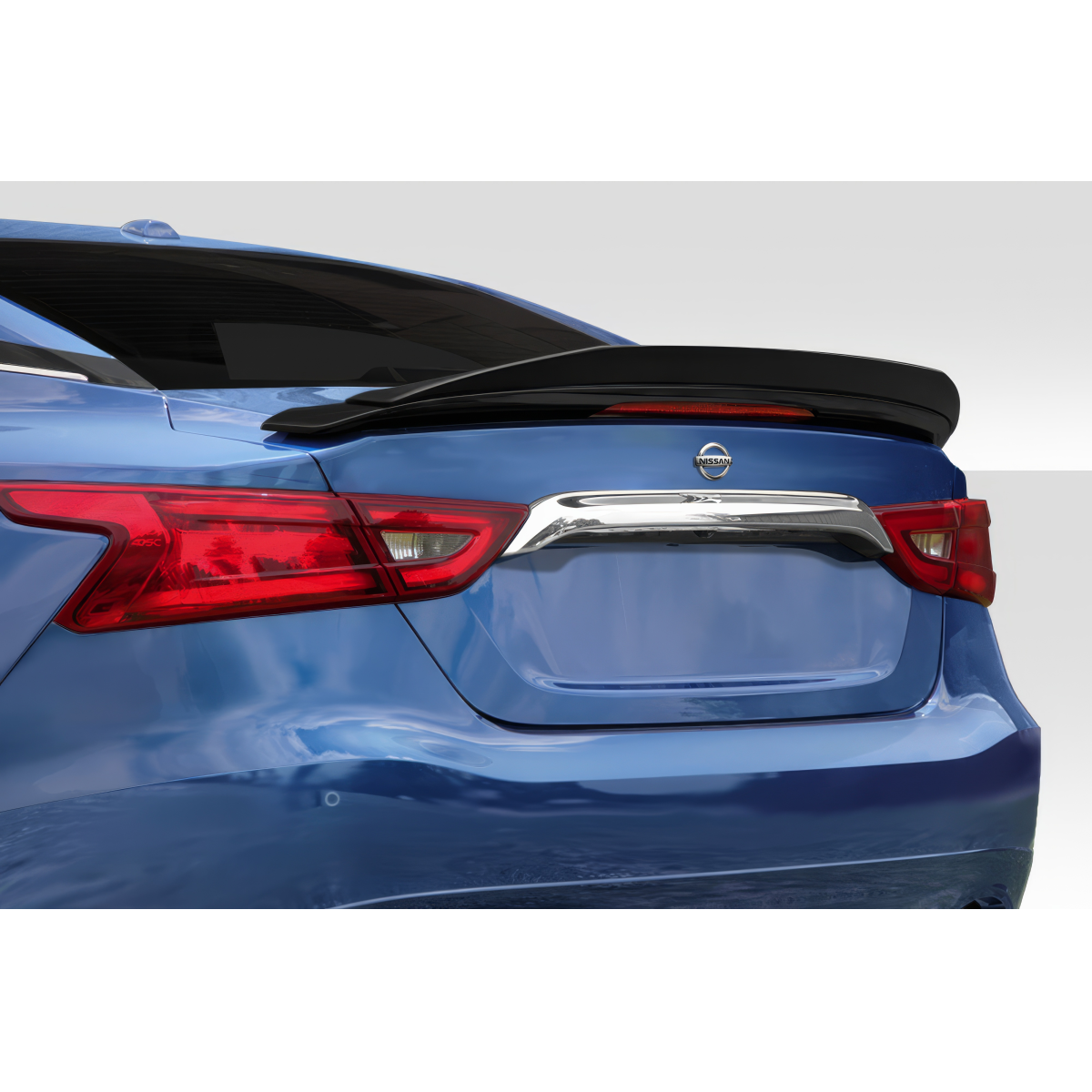 Modify your Nissan Maxima 2016 with our Exterior/Wings - Rear angle highlighting the wing spoiler