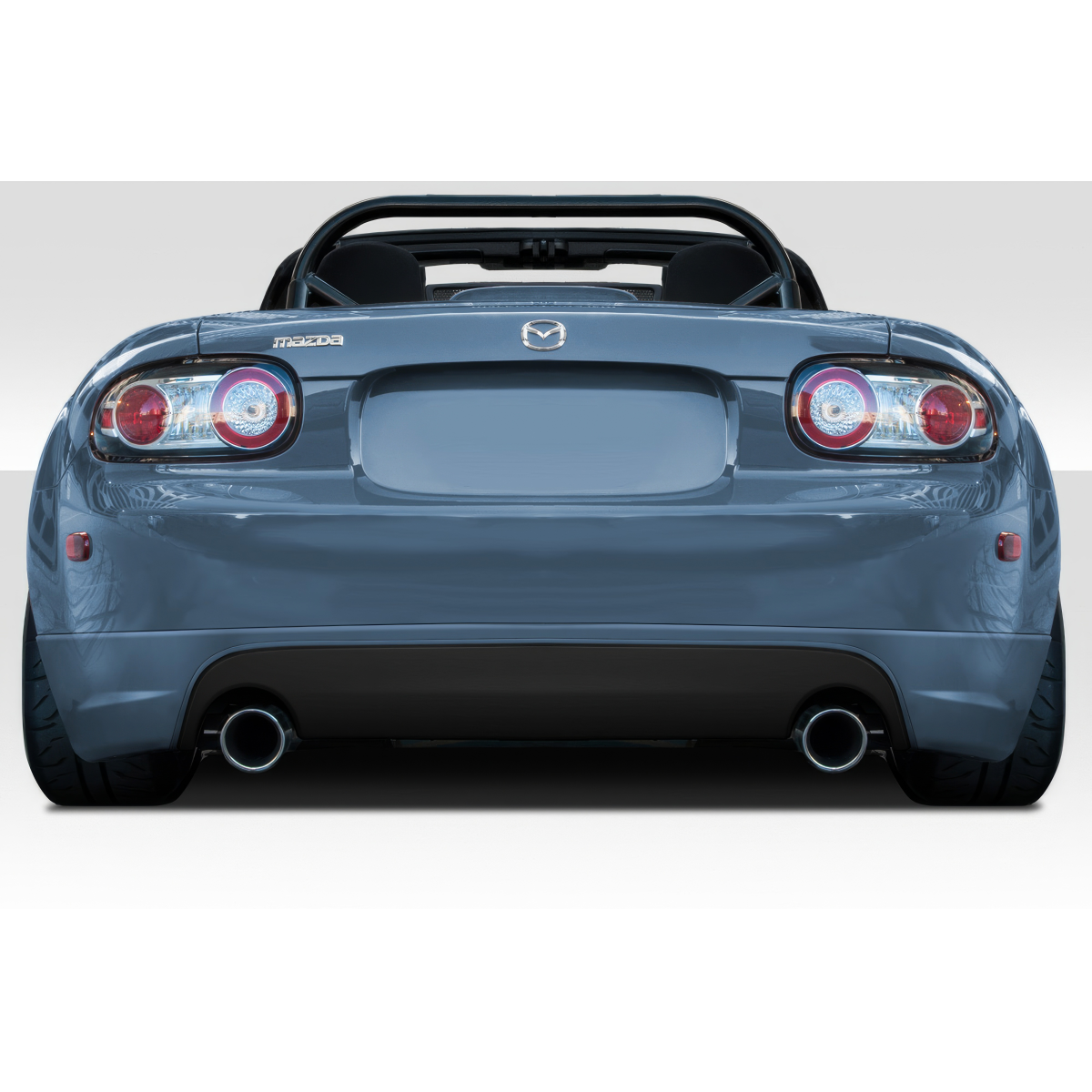 Modify your Mazda Miata 2006 with our Exterior/Rear Bumpers or Lips - Rear view of the vehicle at a straight angle