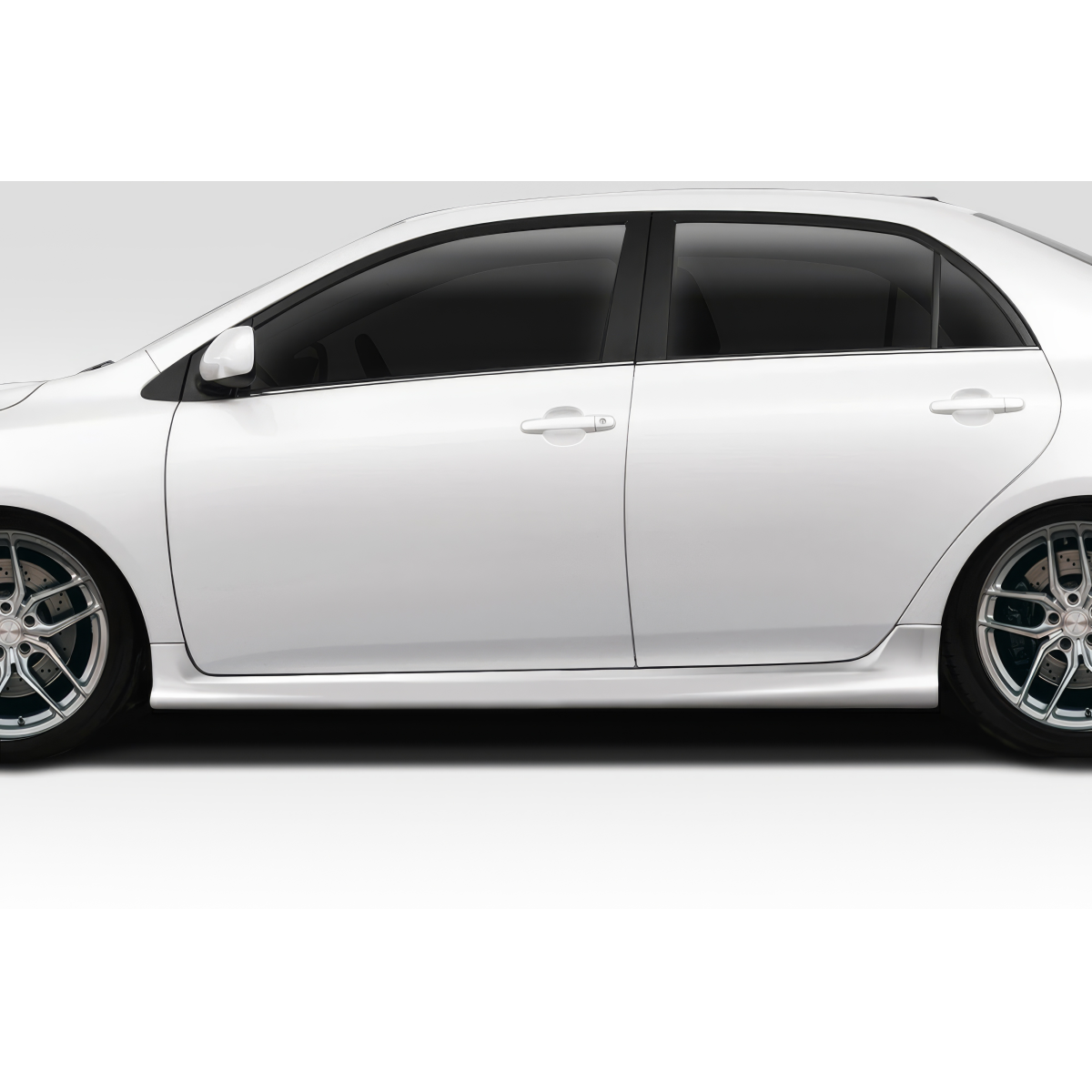 Modify your Toyota Corolla 2009 with our Exterior/Side Skirts - Side view of the vehicle