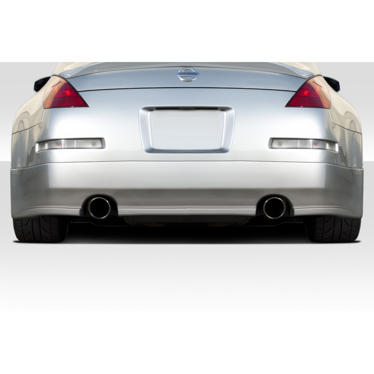 Modify your Nissan 350Z 2003 with our Exterior/Rear Bumpers or Lips - Rear angle view highlighting rear lip design