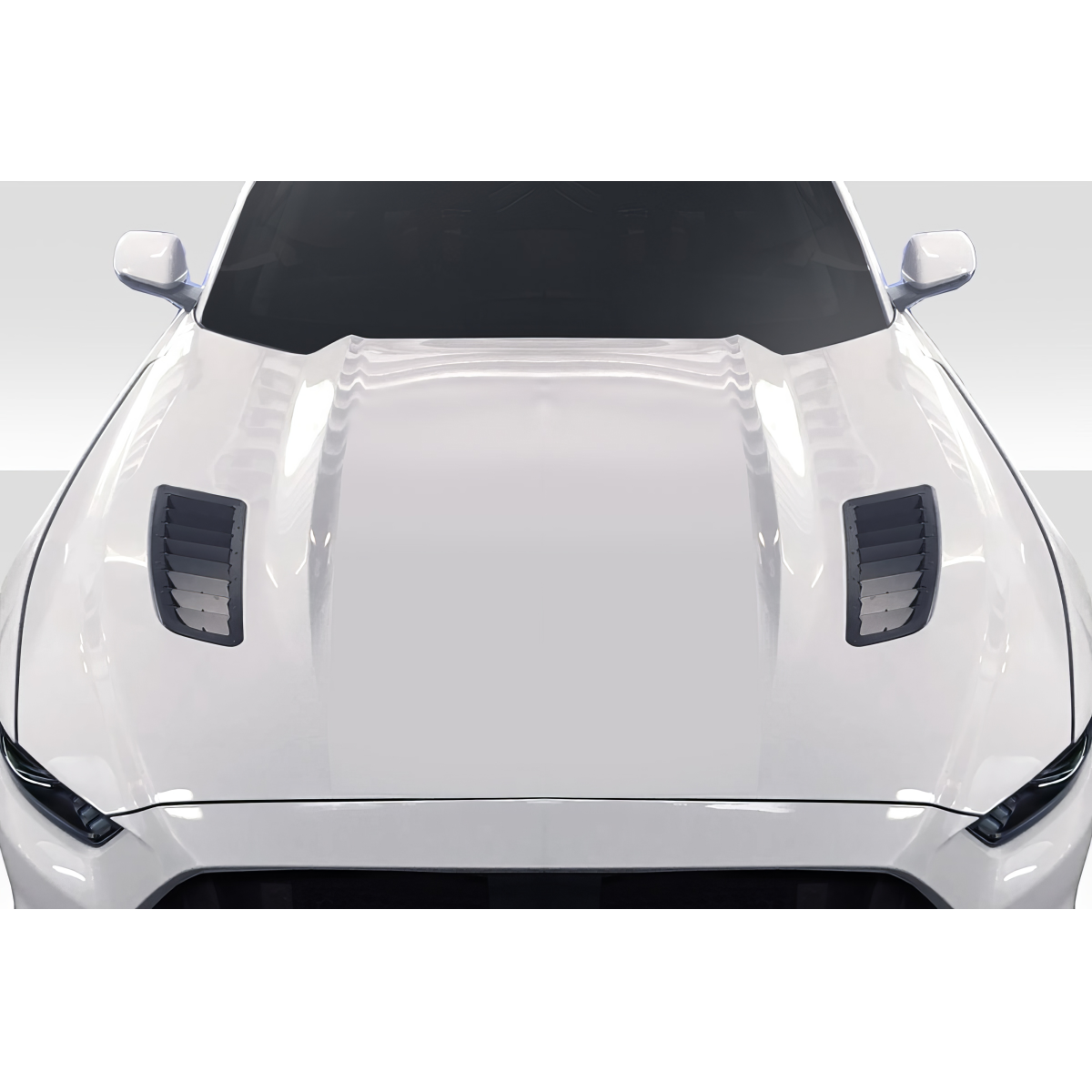 Modify your Ford Mustang 2015 with our Exterior/Hoods - Top view showing hood vents from above