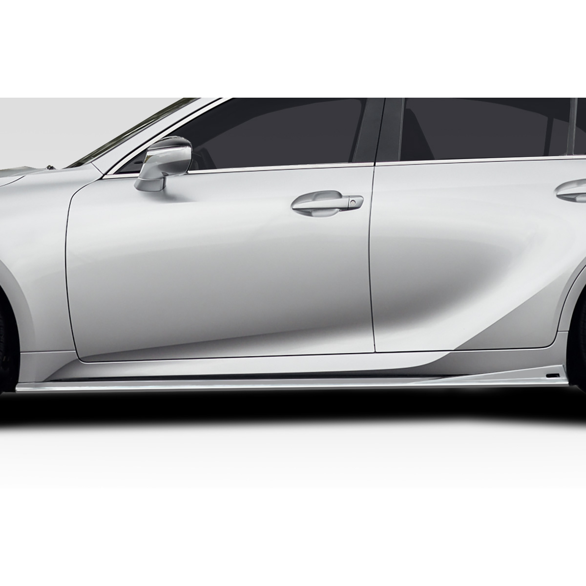 Modify your Lexus IS Series 2021 with our Exterior/Side Skirts - Side view of car part from a lateral angle