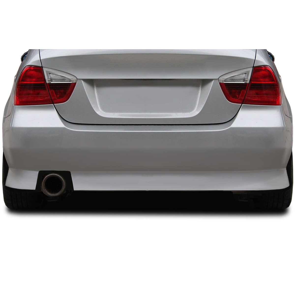 Modify your BMW 3-Series 2006 with our Exterior/Rear Bumpers or Lips - Seen from a straight rear angle