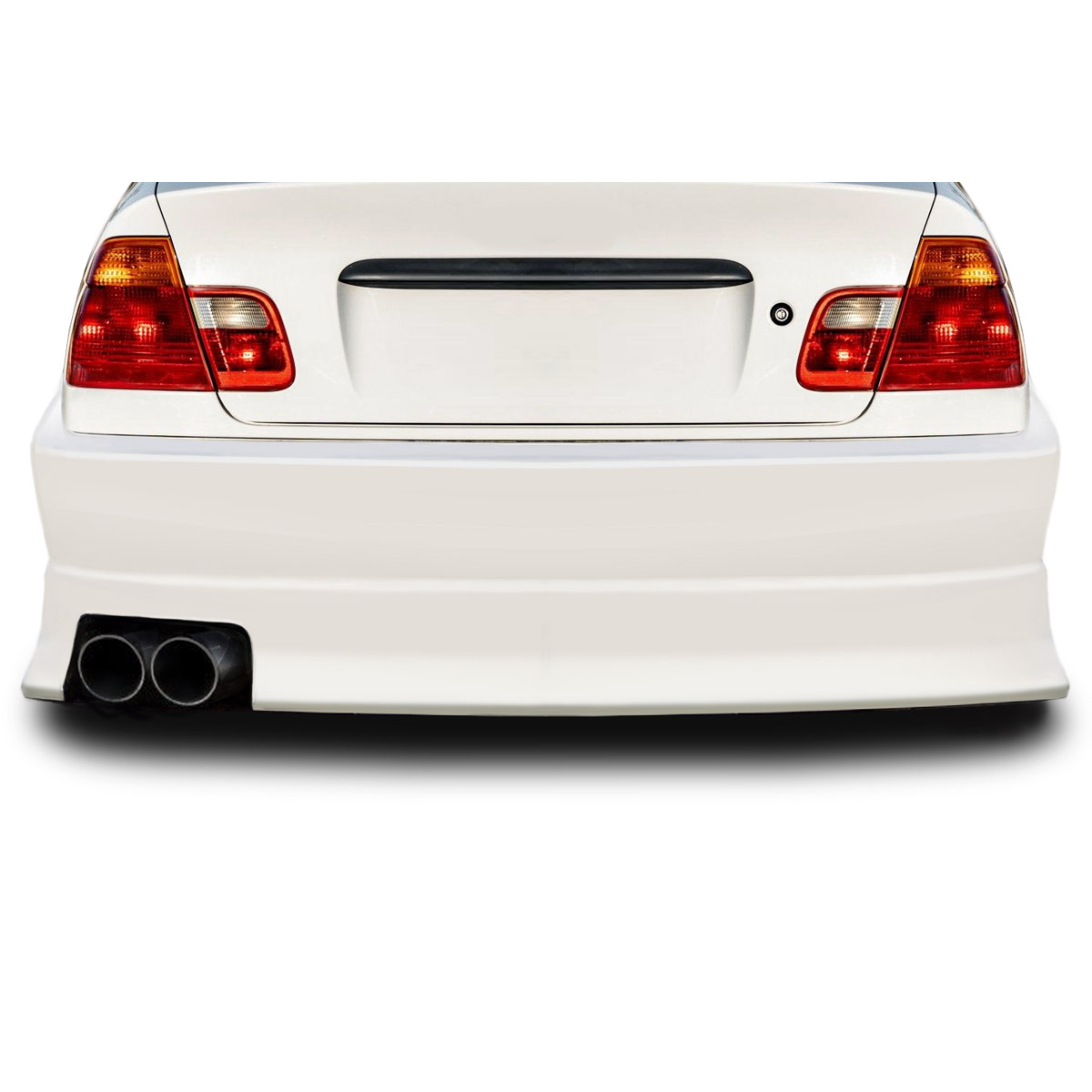 Modify your BMW 3-Series 1999 with our Exterior/Rear Bumpers or Lips - Angled view of rear bumper design