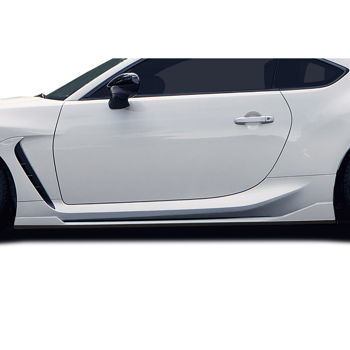 Modify your Subaru BRZ 2022 with our Exterior/Side Skirts - Side view angle of vehicle part displayed