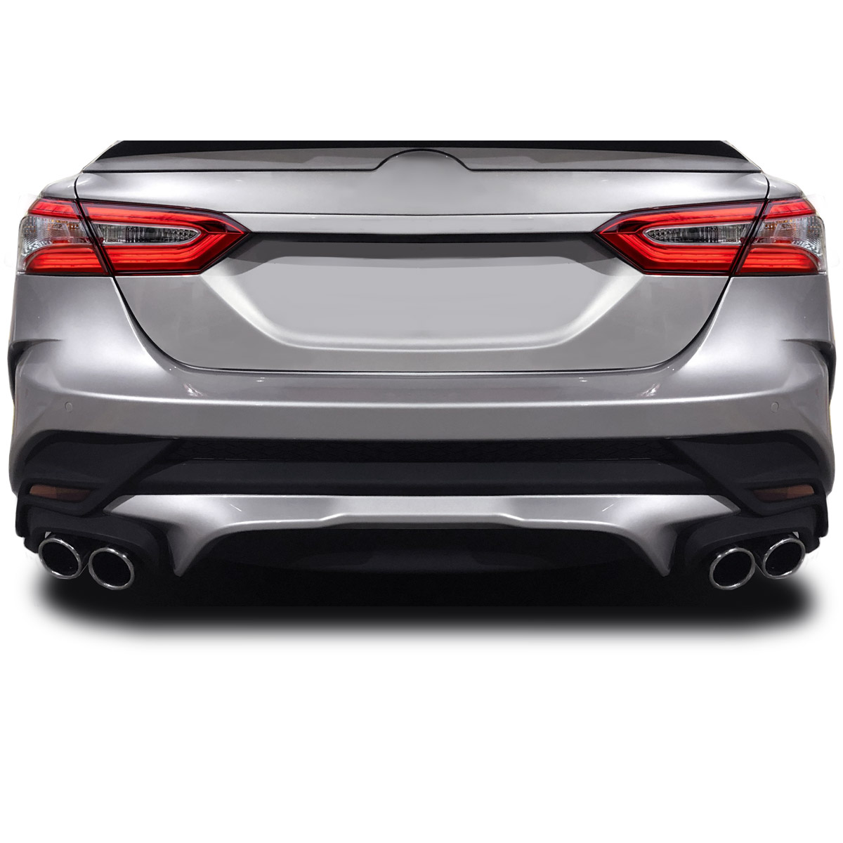 Modify your Toyota Camry 2018 with our Exterior/Rear Bumpers or Lips - Rear view showing the bumper at eye level