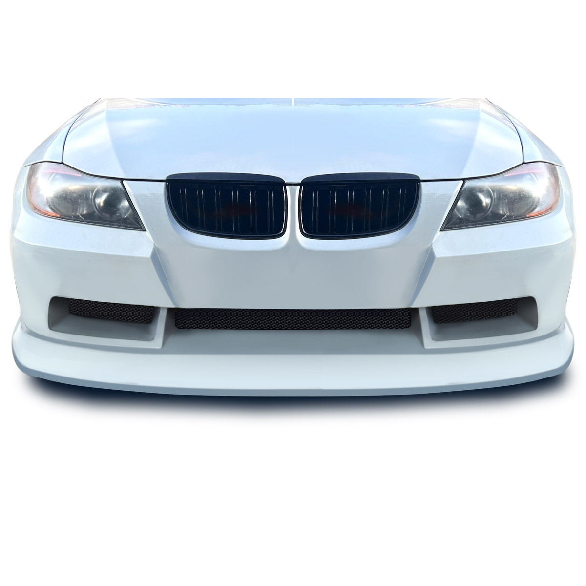 Modify your BMW 3-Series 2006 with our Exterior/Front Bumpers or Lips - Front view of vehicle at zero degrees angle