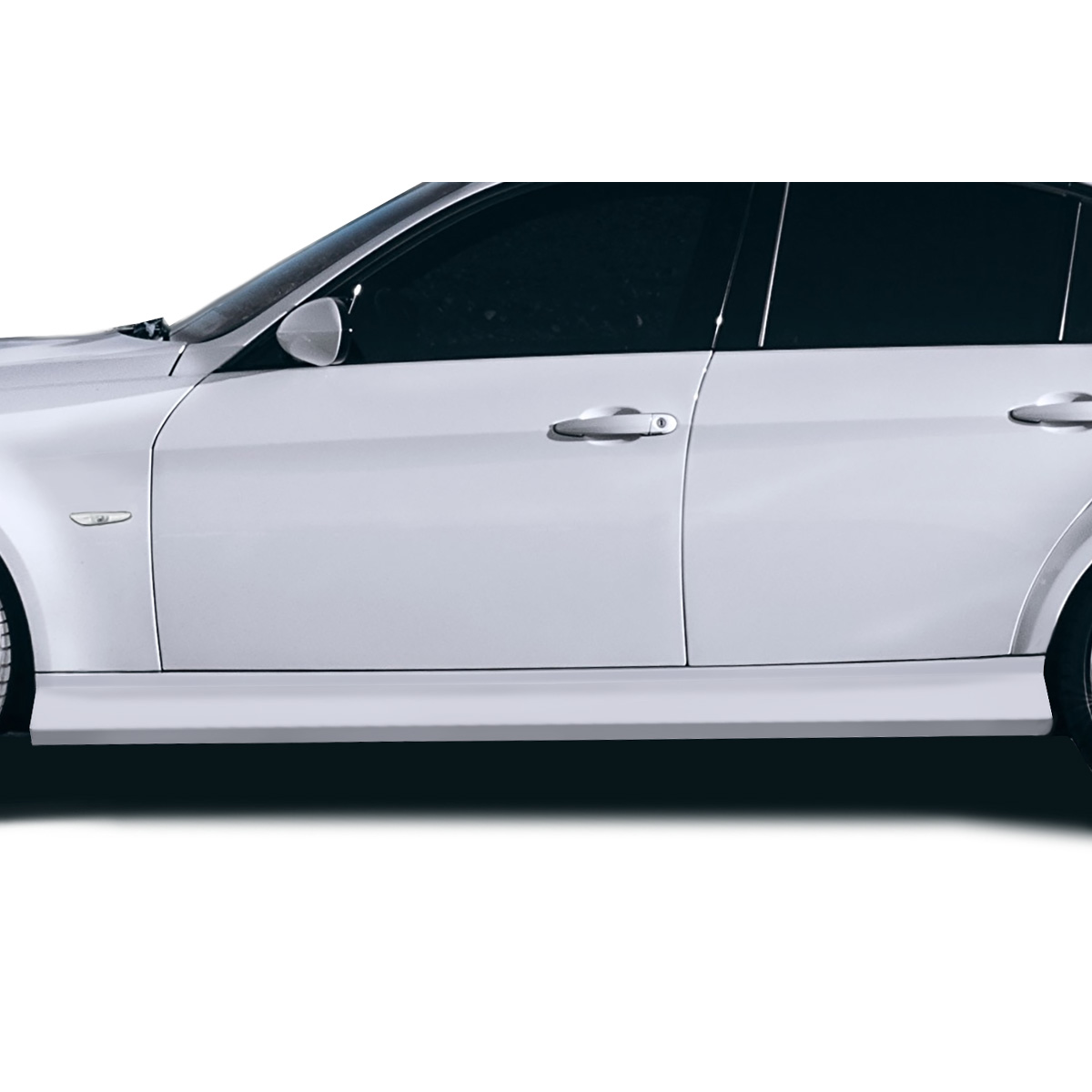 Modify your BMW 3-Series 2006 with our Exterior/Side Skirts - Side view angle of vehicle part shown