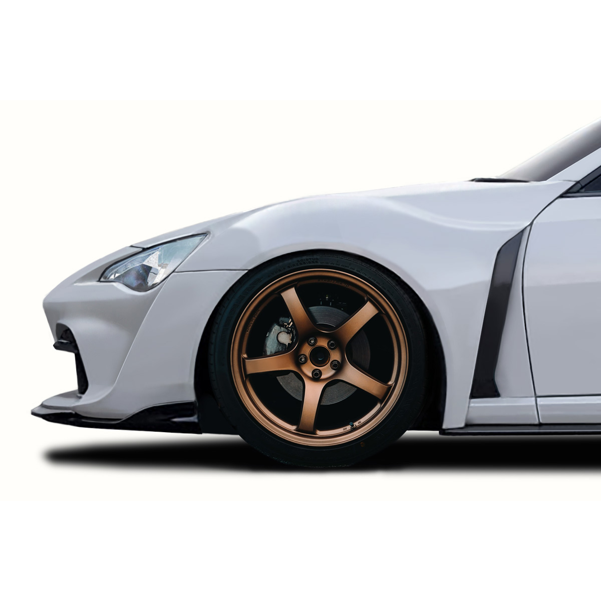 Modify your Subaru BRZ 2013 with our Exterior/Complete Body Kits - Front view of the vehicle at a slight angle