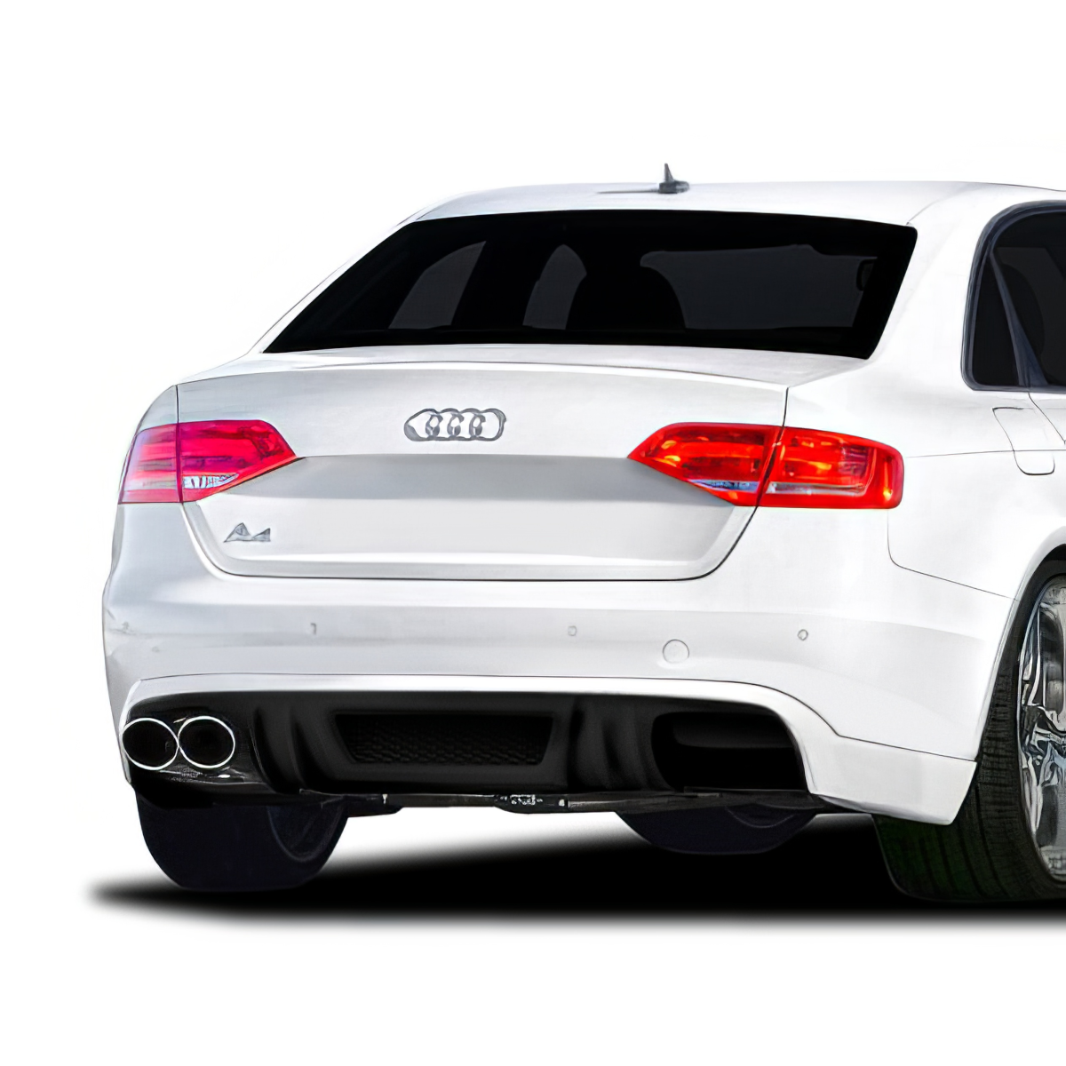 Modify your Audi A4 2009 with our Exterior/Diffusers - Rear view of vehicle at a slight angle