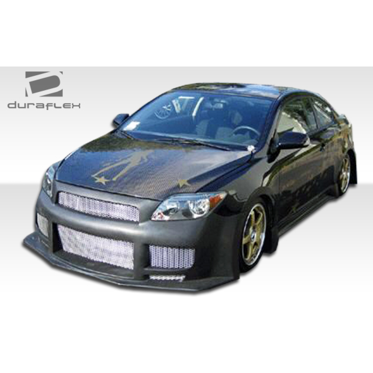 Modify your Scion tC 2005 with our Exterior/Side Skirts - Car is viewed from a frontal angle