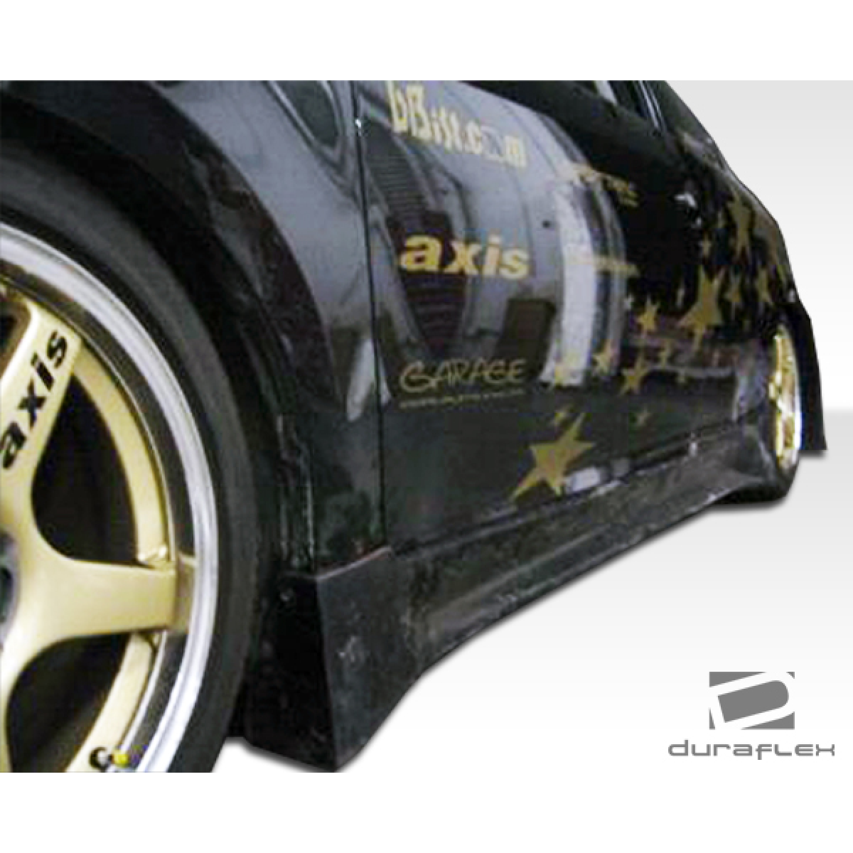 Modify your Scion tC 2005 with our Exterior/Side Skirts - Viewed from a low angle showcasing side skirts