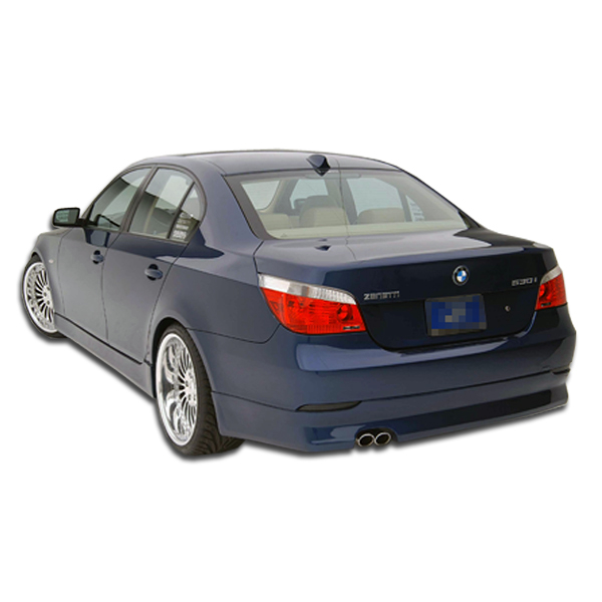 Modify your BMW 5-Series 2004 with our Exterior/Rear Bumpers or Lips - Rear angle showing lip spoiler on BMW 5 Series