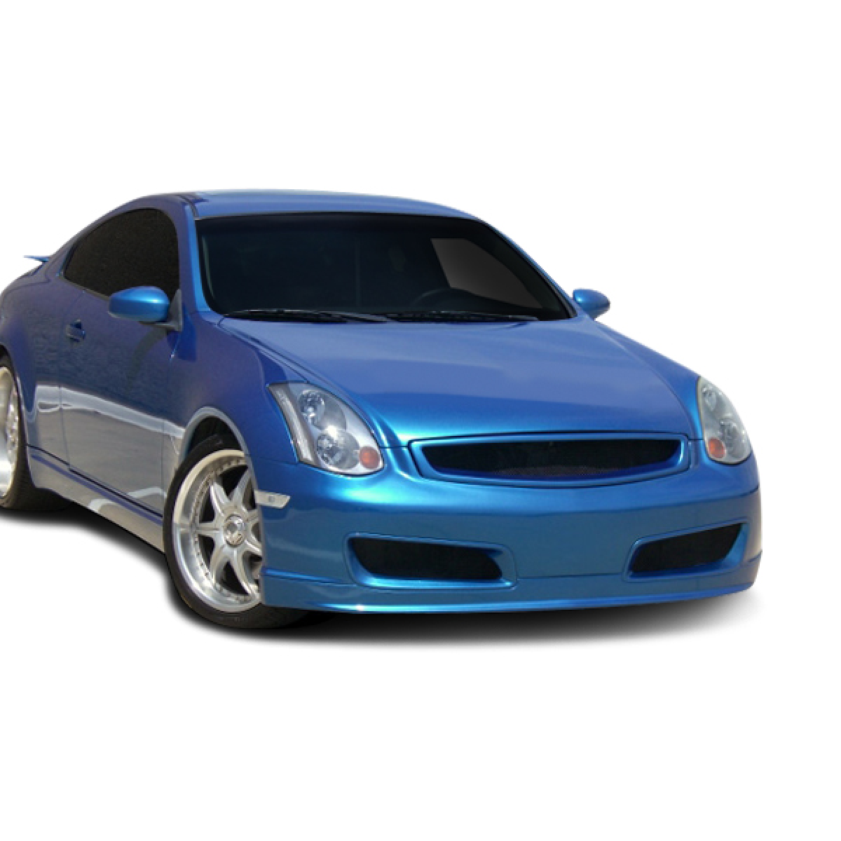 Modify your Infiniti G35 2003 with our Exterior/Front Bumpers or Lips - Front angle view of car showcasing bumper design