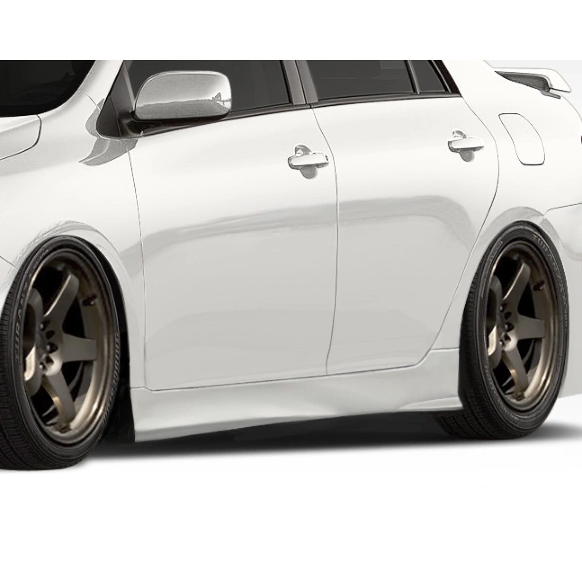 Modify your Toyota Corolla 2009 with our Exterior/Side Skirts - 1