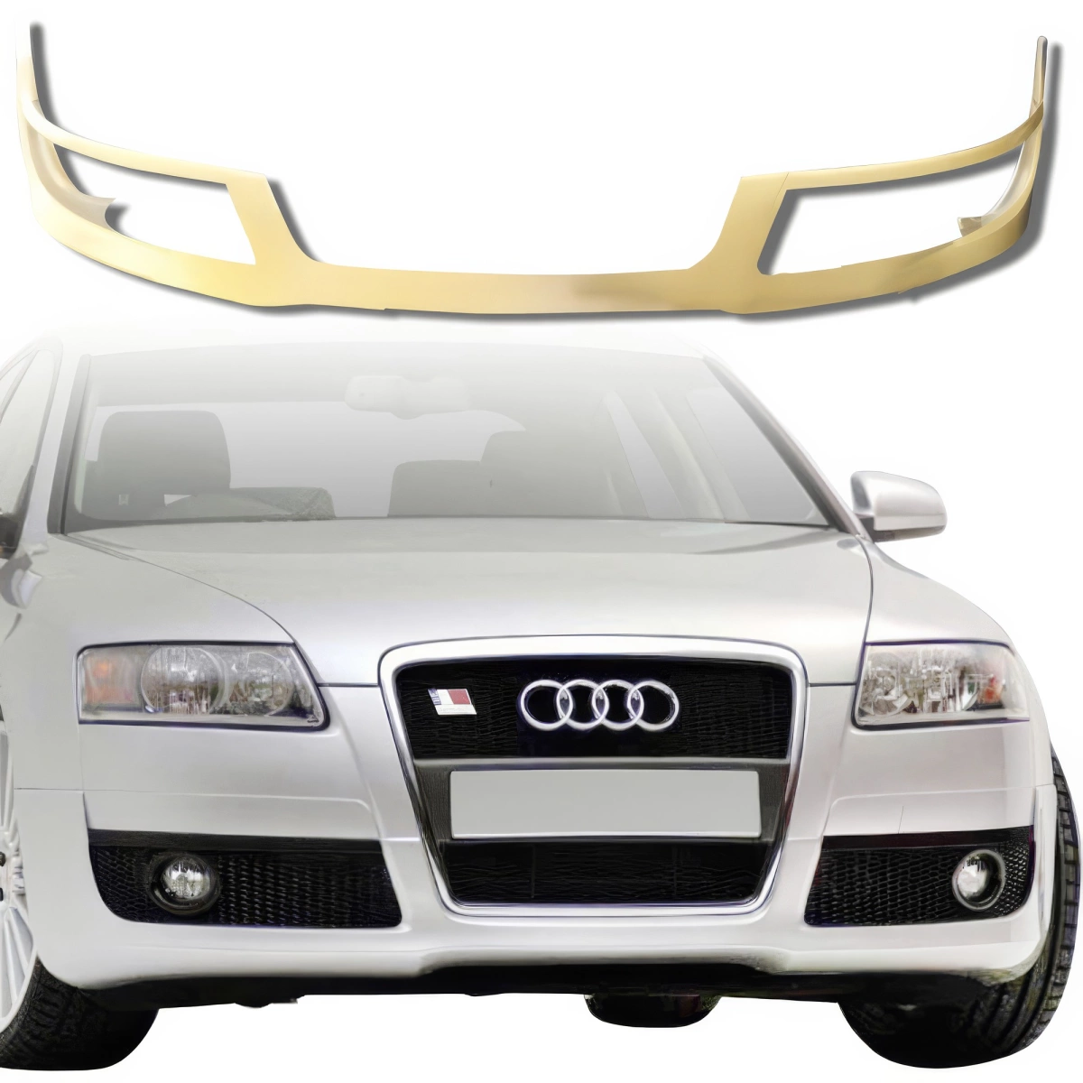 Modify your Audi A6 2008 with our Exterior/Front Lips - 1