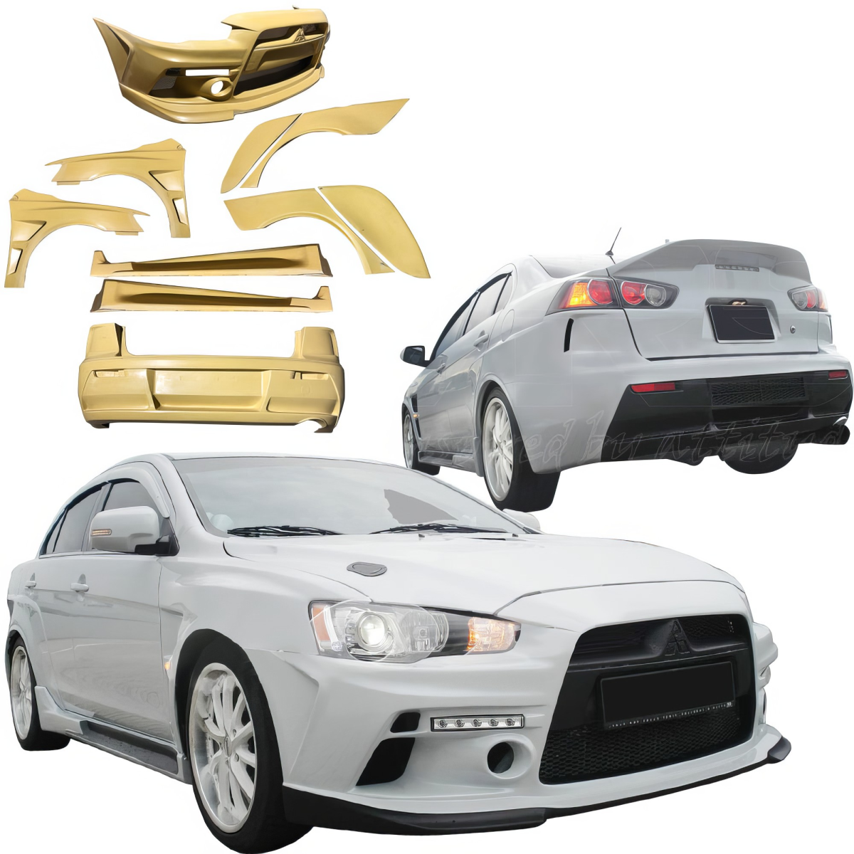 Modify your Mitsubishi Lancer 2010 with our Exterior/Complete Body Kits - 