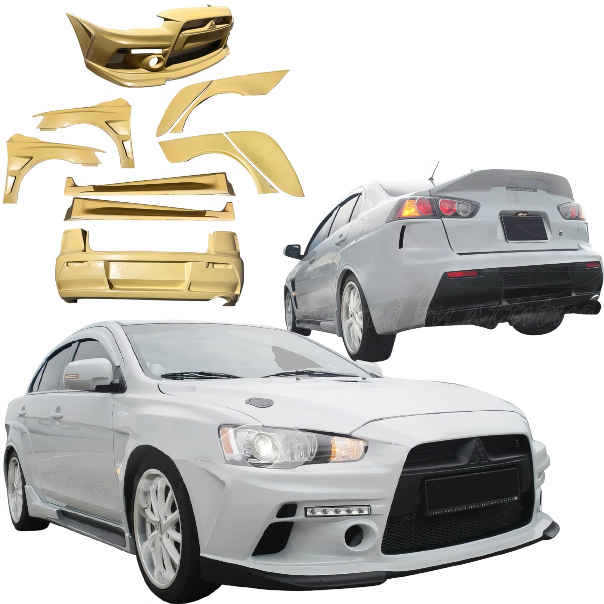 Modify your Mitsubishi Lancer 2010 with our Exterior/Complete Body Kits - 1