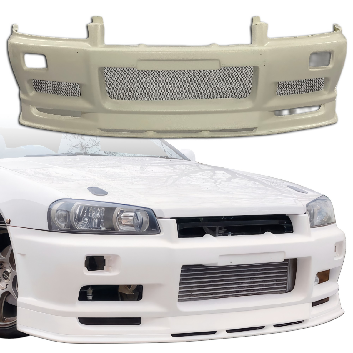 Modify your Nissan Skyline R34 1999 with our Exterior/Front Bumpers or Lips - 