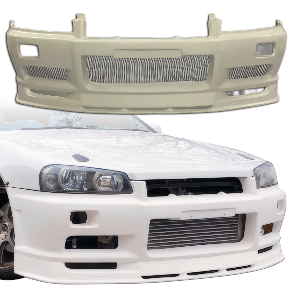 Modify your Nissan Skyline (R34) GTT 1999 with our Exterior/Front Bumpers - 1
