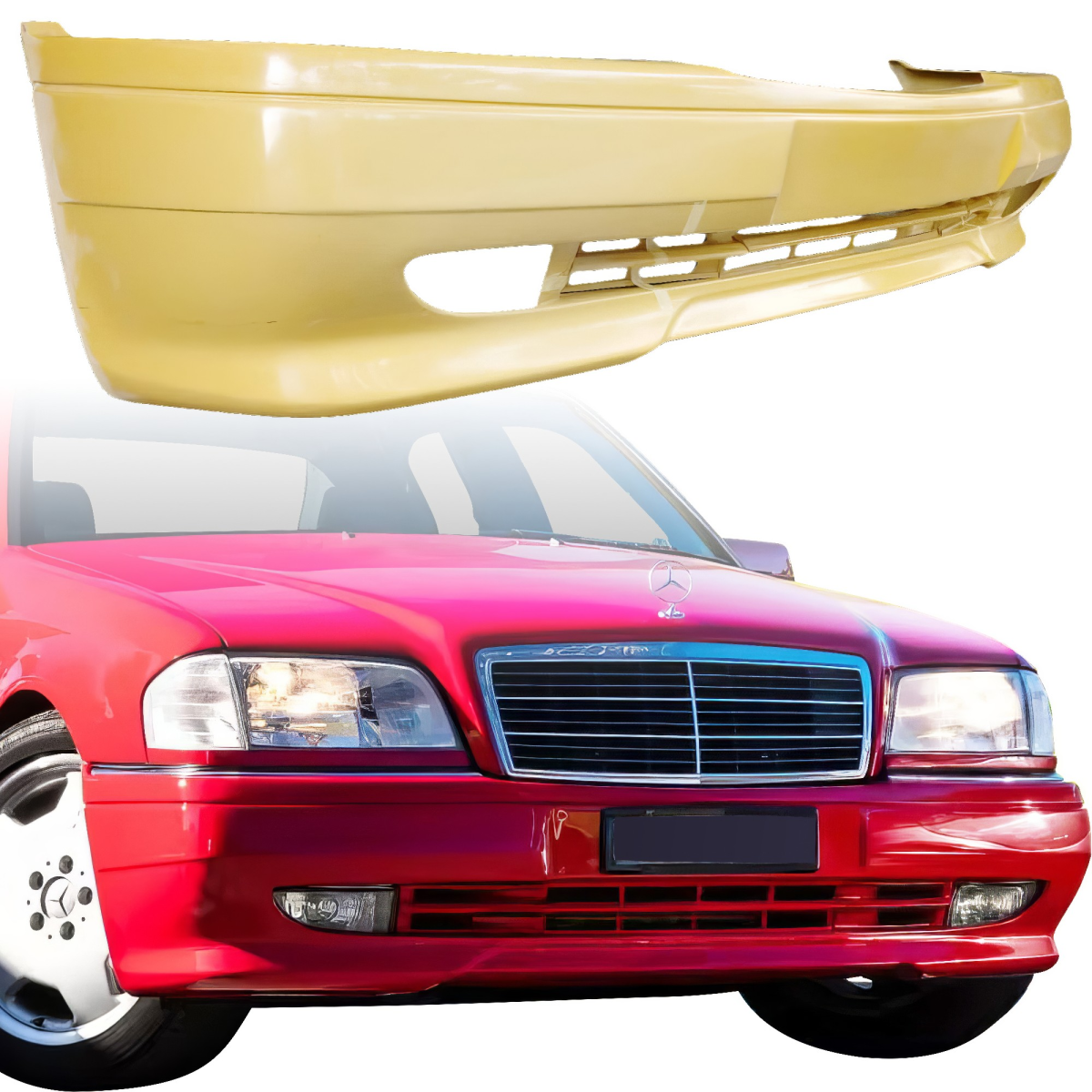 Modify your Mercedes-Benz C-Class 1994 with our Exterior/Front Bumpers - 