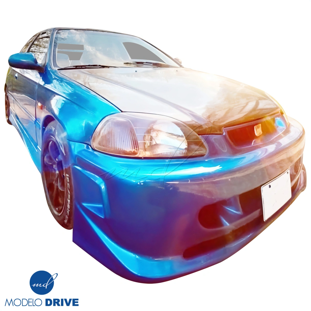 Modify your Honda Civic 1996 with our Exterior/Front Bumpers - 28