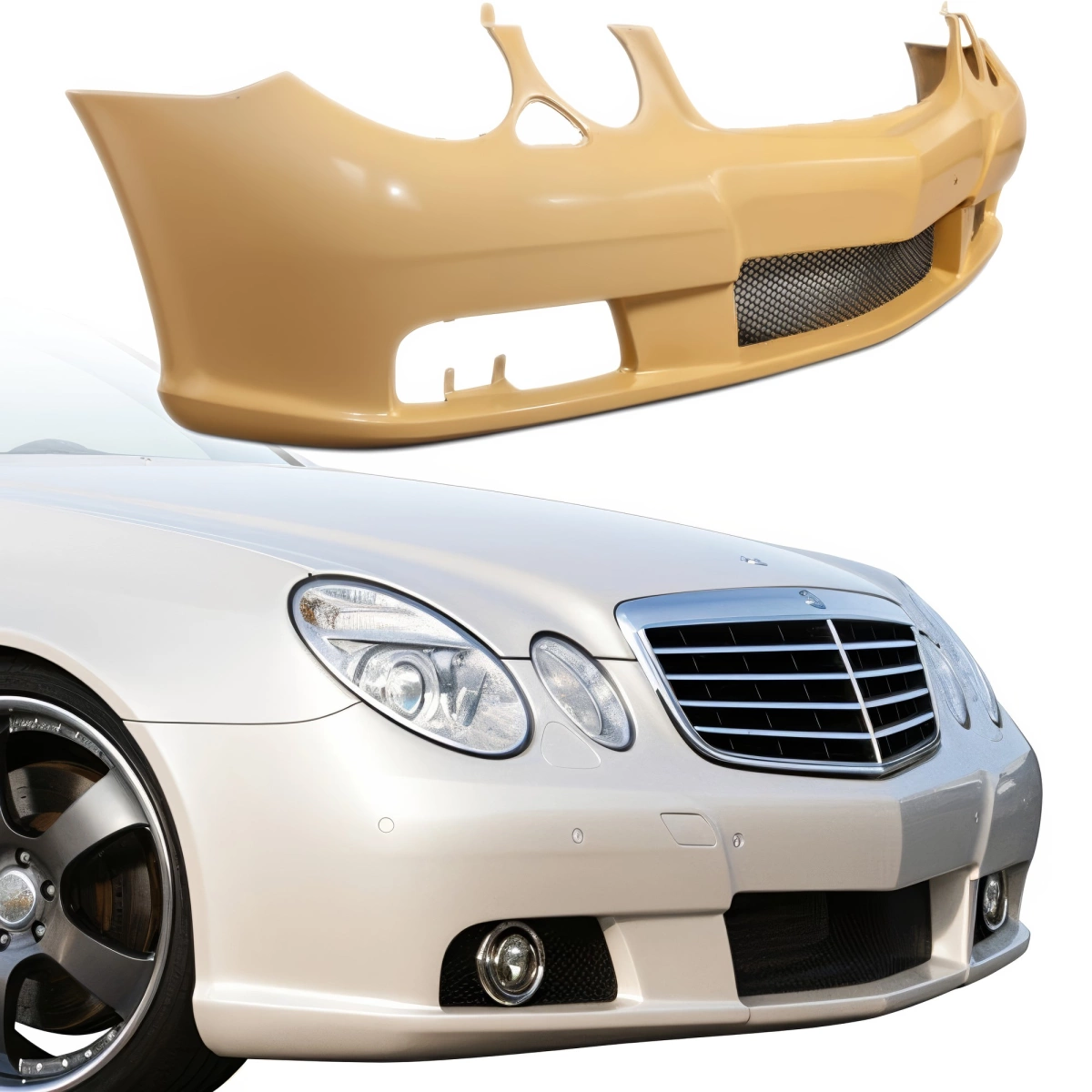 Modify your Mercedes-Benz E-Class 2003 with our Exterior/Front Bumpers - 1