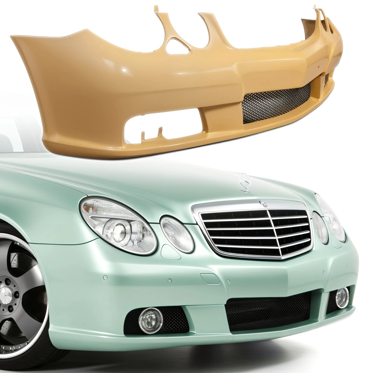 Modify your Mercedes-Benz E-Class 2003 with our Exterior/Front Bumpers - 5