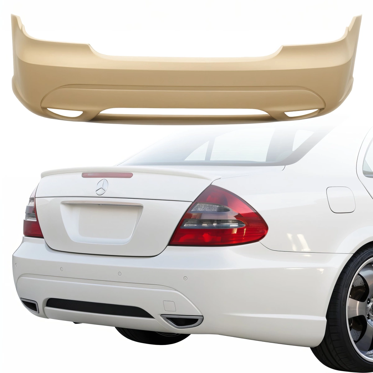 Modify your Mercedes-Benz E-Class 2003 with our Exterior/Rear Bumpers - 1