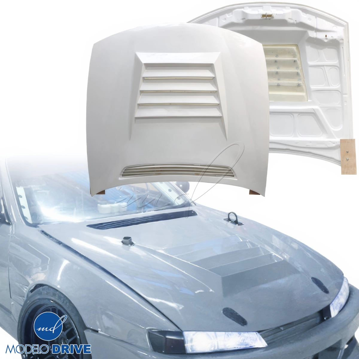 Modify your Nissan 240SX 1997 with our Exterior/Hoods - 11