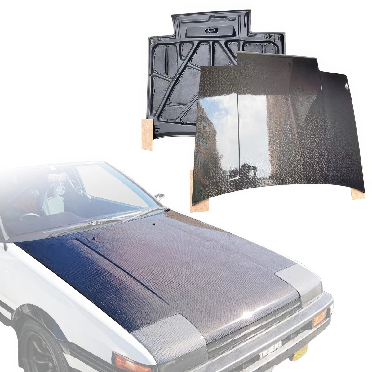 Modify your Toyota Corolla 1984 with our Exterior/Hoods - 1
