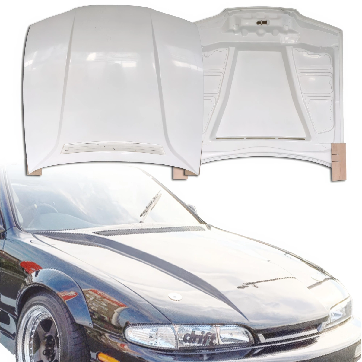 Modify your Nissan 240SX 1995 with our Exterior/Hoods - 5
