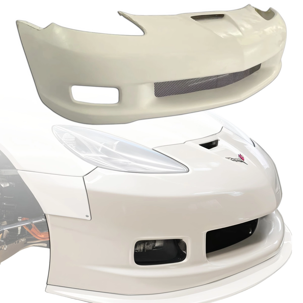Modify your Chevrolet Corvette 2005 with our Exterior/Front Bumpers - 1