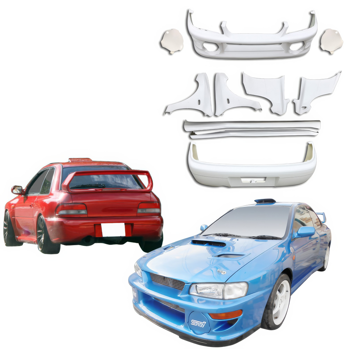 Modify your Subaru Impreza 1993 with our Exterior/Complete Body Kits - 