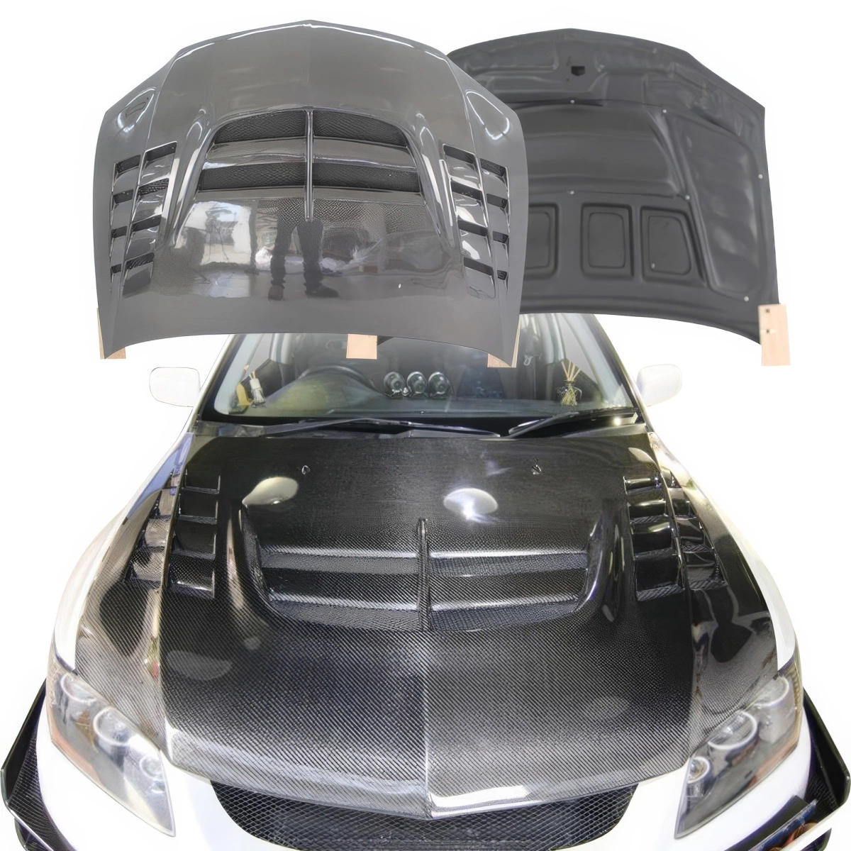 Modify your Mitsubishi Evolution 2003 with our Exterior/Hoods - 1