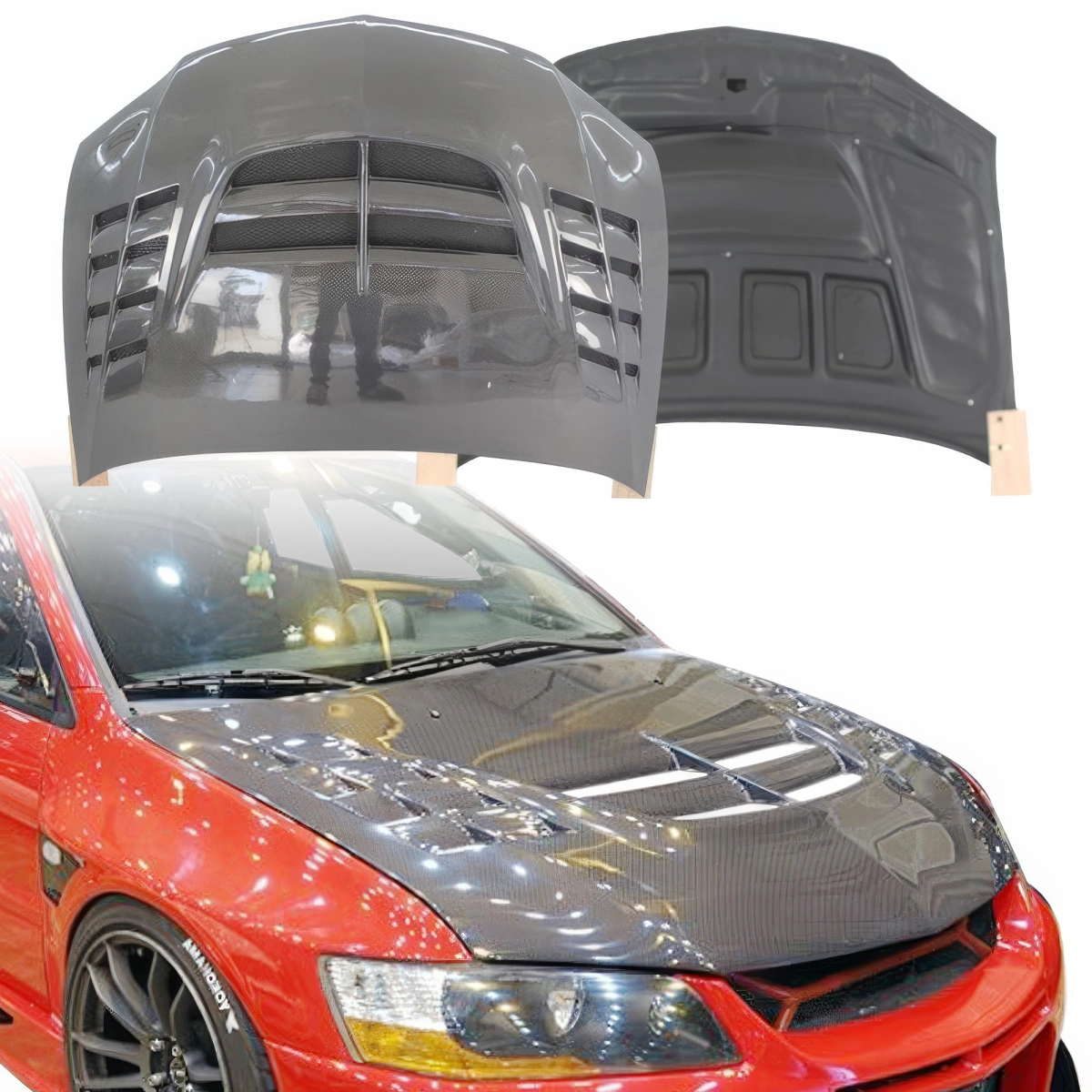 Modify your Mitsubishi Evolution 2003 with our Exterior/Hoods - 7